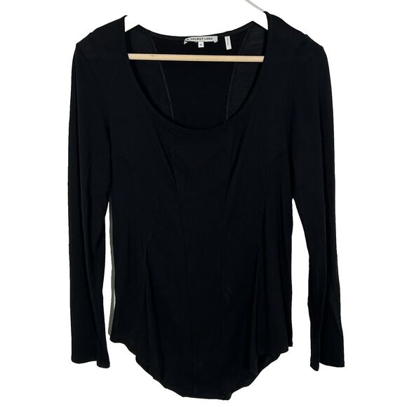Helmut Lang Top Size Medium Long Sleeve Shirt Tee Modal Basic Staple Piece - Picture 1 of 8
